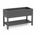 Hochbeet Pflanzkasten 80 x 40 x 80 cm aus pulverbeschichtetem Stahl rechteckig anthrazit