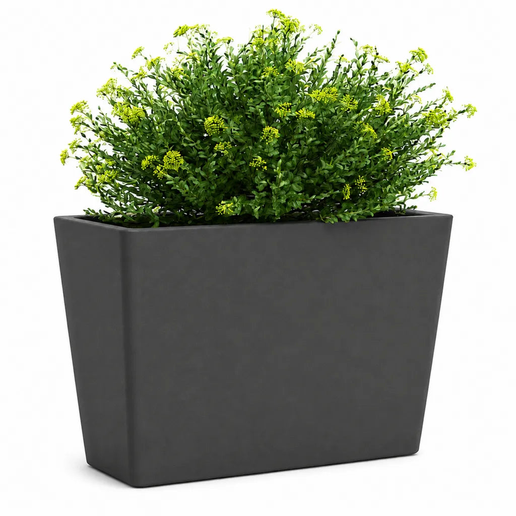 Pflanzkübel Blumenkasten 60 x 30 x 50 cm aus Polypropylen rechteckig konisch anthrazit